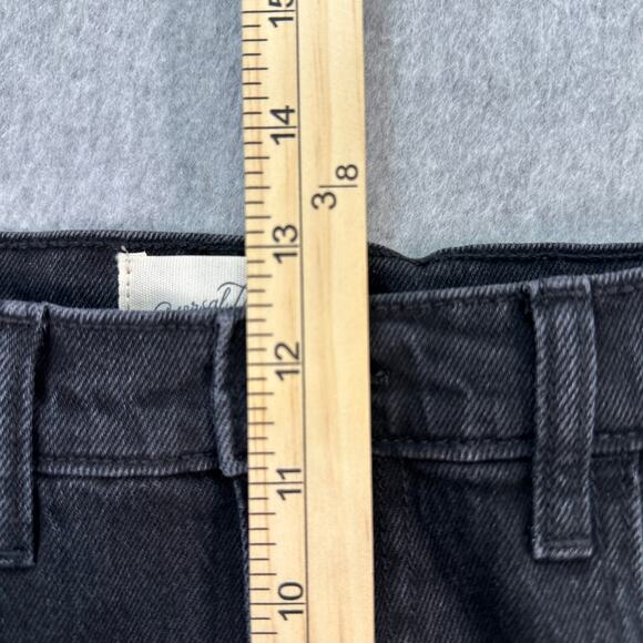 Universal Thread Jeans WMNS 10R Black Wash Denim HighRise Flare Comfort Stretch - Picture 8 of 11